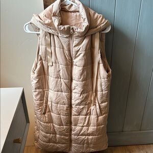 Women's Cream Quilted Vest